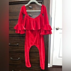 Red velvet Romper